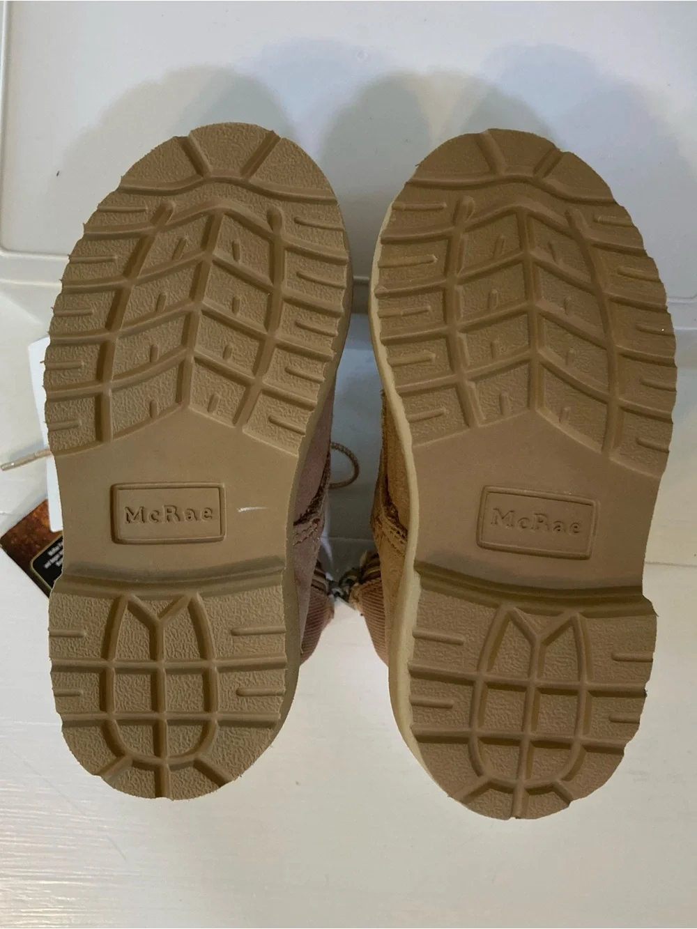 McRae Macs Kids Sz 8.5 Tan Suede Boys Combat Boots NEW